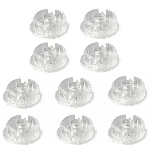 10Pcs Clear Blinds Finial Plugs Plastic Blind Poles End Stopper for Enhances Durability & Smooth Curtain Rod Protect