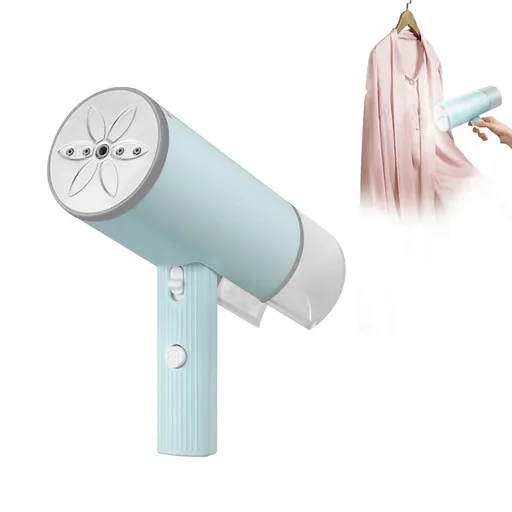 800W Foldable Handheld Travel Clothes Steamer 4.7oz Tank Quick Steam Green