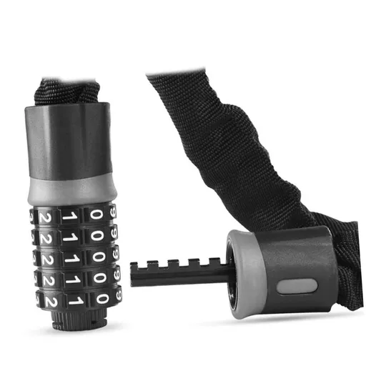 5-digit combination heavy-duty anti-theft bicycle chain lock, 1.6m feet long, safe and resettable bicycle lock