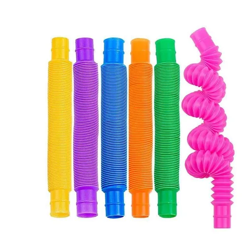 6Pcs Sensory Pop Tube Fidget Toys for Office School Home Use - Small 6PCS
