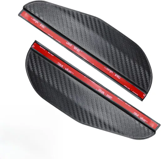 2PCS Car Mirror Rain Visor Eyebrow, Waterproof Exterior Rear View Mirror Rain Eyebrows for Cars, Auto Side Rearview Mirrors Rainproof Guard, Car Accessories for Most Vehicles (Carbon Fiber)
