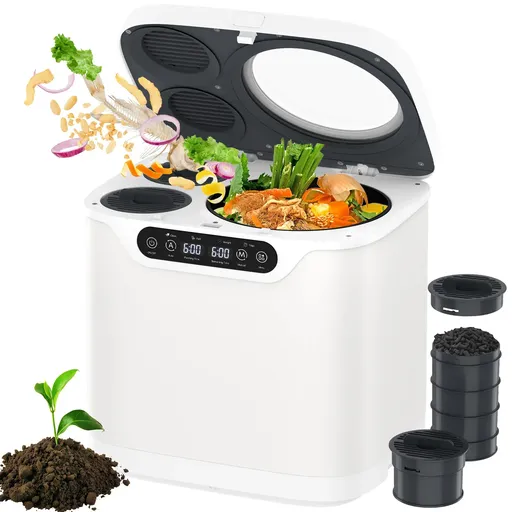 4L Electric Composter in White for Kitchen Food Waste Recycling