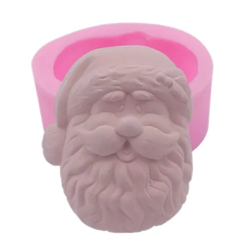 Santa Claus Silicone Soap Molds Craft Art Christmas Silicone Soap Mold Craft Molds 3D DIY Handmade Soap Molds