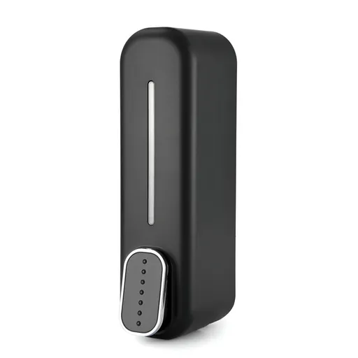 2 Pcs Black Modern Wall-Mounted Press Soap Dispenser - 300ml Refillable Pump for Bathroom & Kitchen
