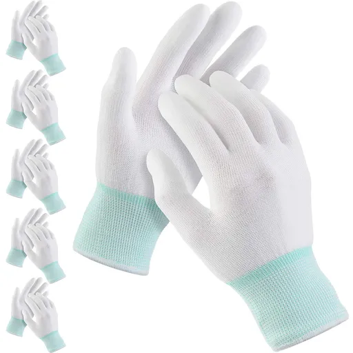 12 Pairs Quilting Gloves for Free Motion Quilting Machine Quilting Gloves Lightweight Nylon Quilting Glove for Sewing Quilters