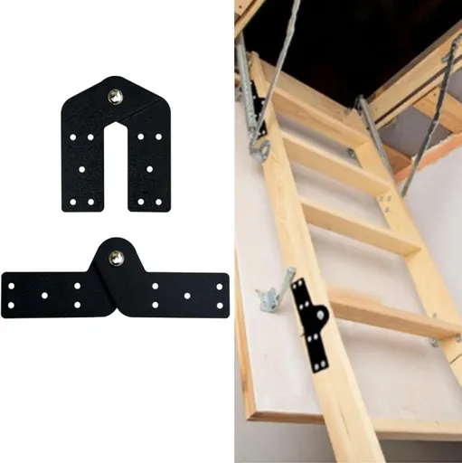 Attic Ladder Hinge Parts Kit Replacement Pull Down attic Stair Parts(2pcs)