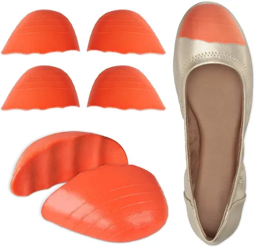 Dr. Scholl's Shoe Filler Inserts - Toe Cushions Make Shoes Fit, Half-Sizes Adjust Too Big for High Heels, Dress, Casual & Flats - 2 Pairs (Orange - Round) Orange Orange