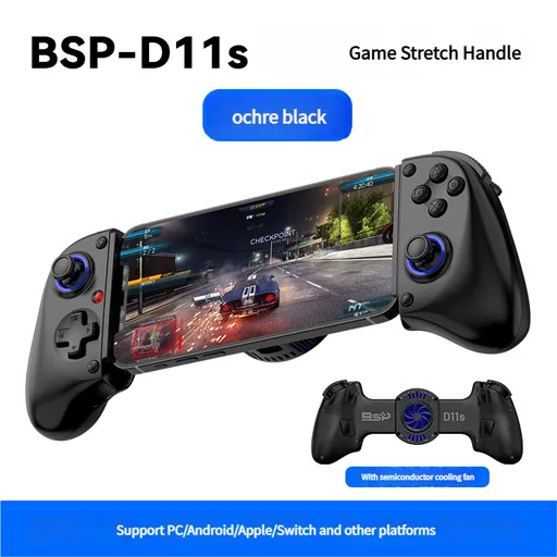 Multi-Platform Telescopic Gaming Controller - Hall Triggers, Esports 3D Joysticks & Macro Programming(black With radiator)