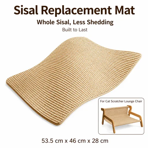 Replacement Mat for Sisal Lounge - Breathable Large Elevated Cat Scratcher Sofa Bed and Durable Scratch Board for Indoor Cats and Furniture Protection