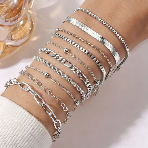 Trendy Stackable Irregular Bracelet Set Women Minimalist Bangle Set h56025 Suitable for Christmas Gifting