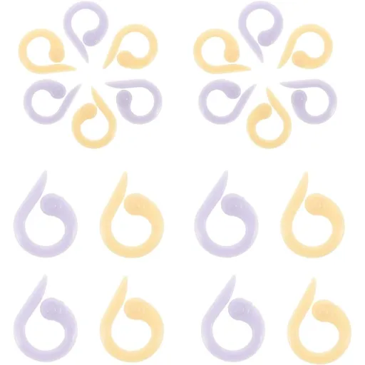20pcs Plastic Colorful Stitch Markers Rings for Knitting Crochet Locking Clips
