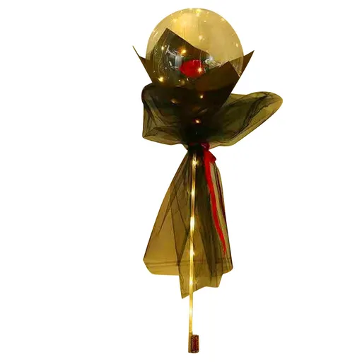 Luminous Balloon Rose Bouquet LED Light-Up Full Set Red