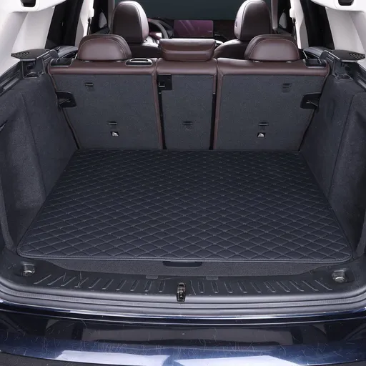 Universal Trunk Protection, Car Blanket for Dogs, Car Mat PU Leather with Diamond Pattern, Durable Cargo Area Protector, SUV and Hatchback