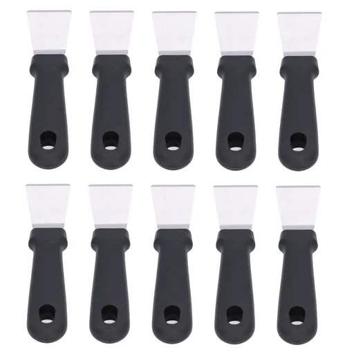 10Pcs Defrosting Shovel Efficient Cleaning Anti Slip Handle Hanging Hole Ice Scraper Deicing Tool for KitchenBlack