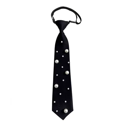 Black pre tied tie paired with adjustable unified tie, elegant tie suitable for parties, dances, and banquet dates（black）