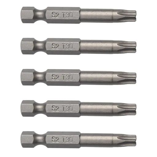 10Pcs Torx Bits Set 50Mm Magnetic Tamper Resistant Star Bits T30 Screwdrivers Wrench Drill Bit Sets Hand Tools Smile Home