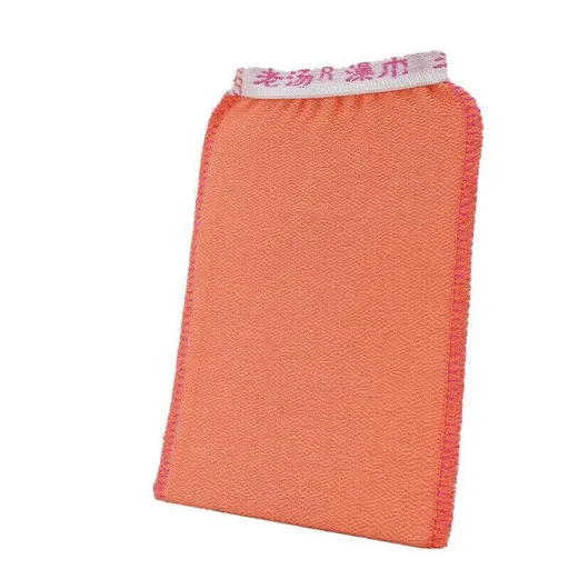 5 Pcs Towel Exfoliating Bath Washcloth Viscose Scrub Mitten Towel - Orange *5 PCS
