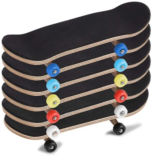 6pcs Finger Skateboard, Mini Fingerboard Finger Skateboards with Box, Creative Fingertips Movement Skateboard Starter Kit Finger