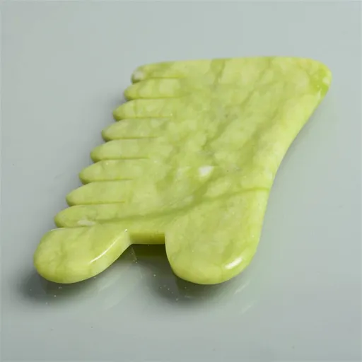 Natural Jade Stone Gua Sha Massage Comb Gouache Scraper for Head Body Meridian Scraping Board Acupuncture Beauty Care 3 Pcs