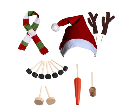 1 Set Snowman Decoration DIY Building Set for Home