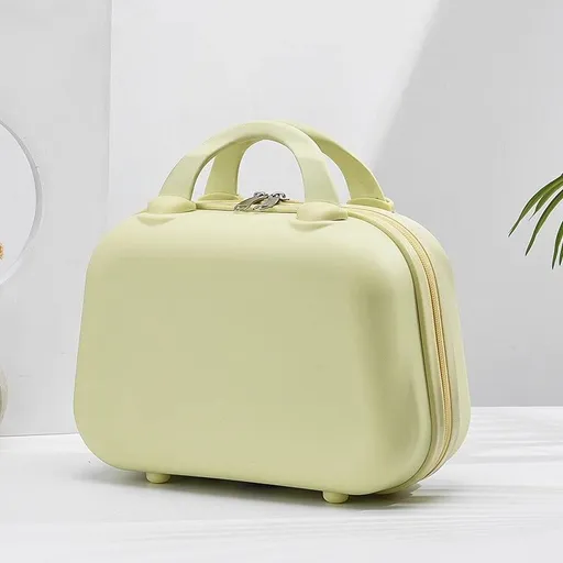 Yellow 14 inches Handheld Makeup Organizer - Compact and Portable Cosmetic Storage Case with Multiple Color Options