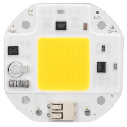 COB Lamp Bead High Power LED Chip High Brightness Drive Free for DIY Lamp Floodlight Indoor Lighting 220V50W Warm White 2800K‑3500K