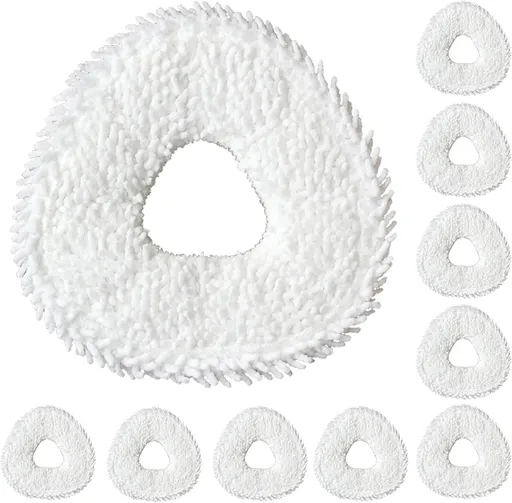 Robot Vacuum and Mop Pads 10 Pack or Narwal reo X Ultra/reo /reo Z Ultra/reo Z10/reo Pro/reo Z10 Ultra Robot Vacuum, High Absorbency Microiber Replacement Pads, Washable Robot Mop Pads White