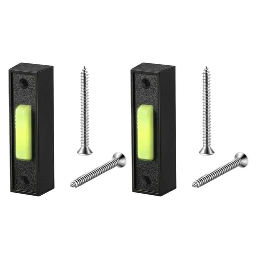 2X Universal Garage Door Opener Switch 41A4166 Wired Lighted Wall Mounted Push Button Black with Center Button
