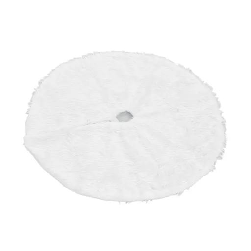 Christmas Tree Skirt Snowy White Christmas Tree Mat for Xmas Festive Holiday Party Decoration Ornaments