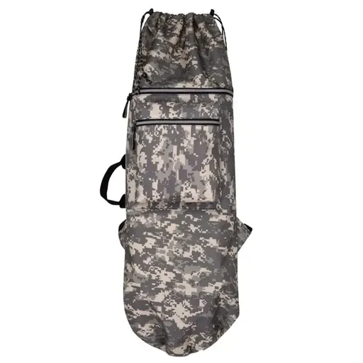 Skateboard Bag Longboards Carrying Case Double Shoulder Backpack Outdoor Travel - Gray Camouflage