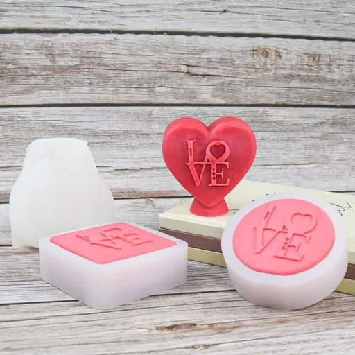 Dishwasher Cutlery BasketLove Candle Mold Silicone Mold for Soap Soy Wax Epoxy Resin DIY Handcraft(3pcs)