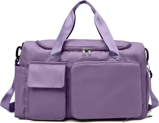 Gym Bag, For Both Men and Women, Foldable, With Shoe Compartment and Wet/Dry Compartment