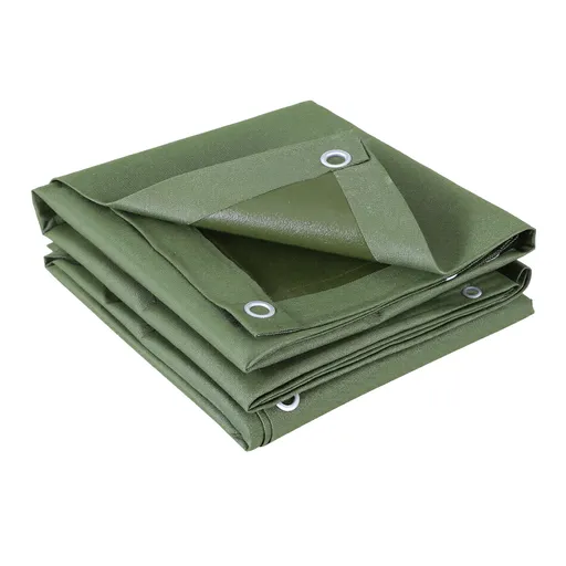 Instahut 2x3m Tarp Tarpaulin 600GSM Camping Canvas Heavy Duty Water Resistant