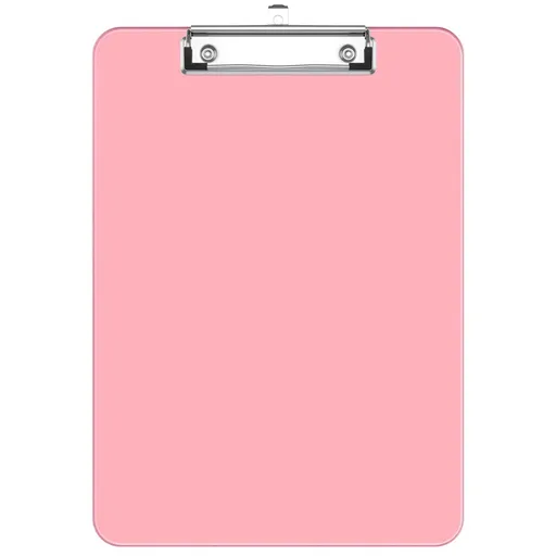 Plastic Clipboards with Low Profile Metal Clip, Translucent Clip Board, Office Supply | back to school, Pink