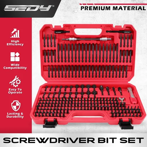 SEDY 235PC Screwdriver Bit Set Ratchet Handle Holders Security Bits Nut Drivers
