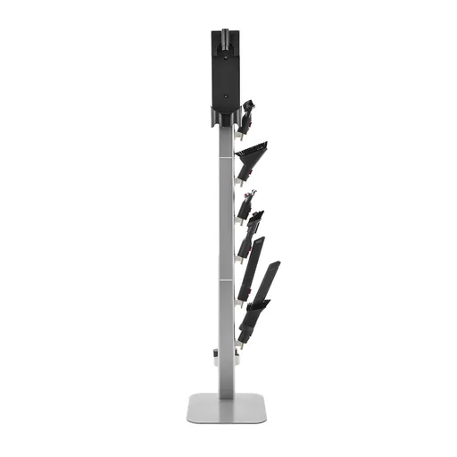 Vacuum Stand, Compatible with Dyson G5 V15 V12 V11 V10 V8 V7 V6 Series Upright Vacuums Cleaners & Accessories, Stable Vacuum Stand Holder with 6 Hooks and Non-slip Footpads, Gray