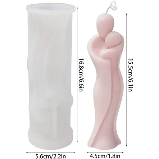 3D Hugging Abstract Human Body Scented Candle Silicone Mold DIY Embracing Couples Mother and Child Fondant Cake Handmade