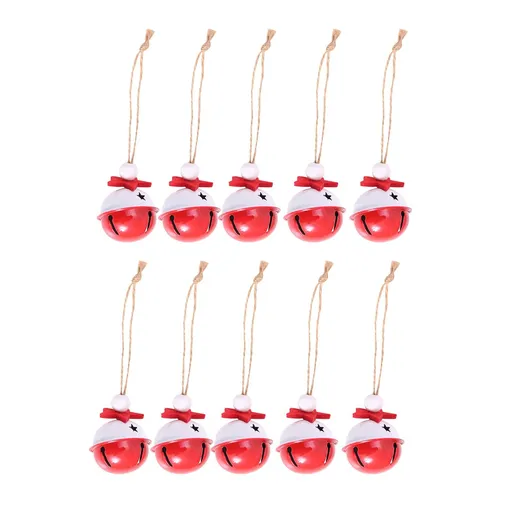 Christmas Metal Bells, 20Pcs Colorful Bell Pendant Pendants Bells Christmas Tree Accessories Burgundy Jingle Bells Rustic Craft