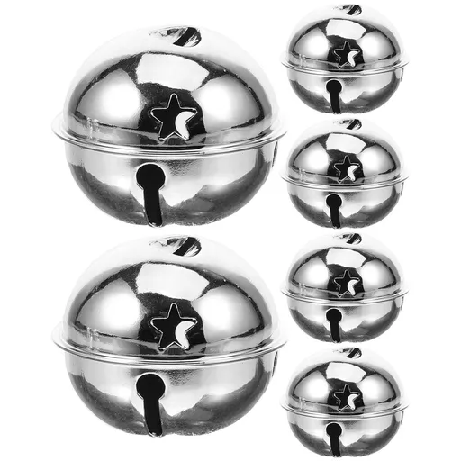 Christmas Jingle Bells Bulk Silver Craft Bells for Holiday Festival Decorations