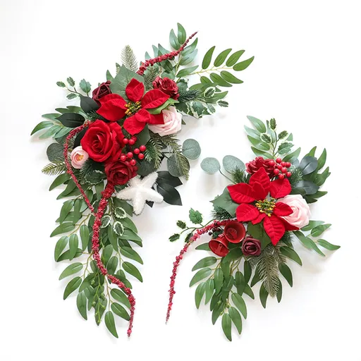 Artificial Wedding Arch Flowers Kit Wedding Reception Ceremony Signs Decor Lifelike Flower Swag