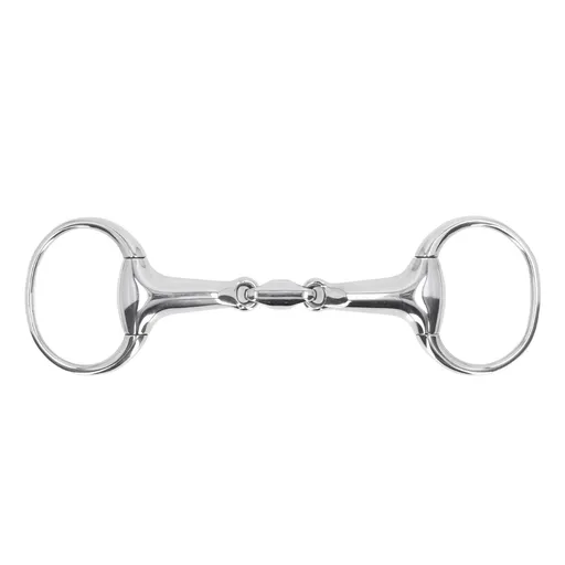 Horse Gag Ring Snaffle Bite Stainless Steel 125mm Loose Oval Link Mouthpiece Horse Training Equipment