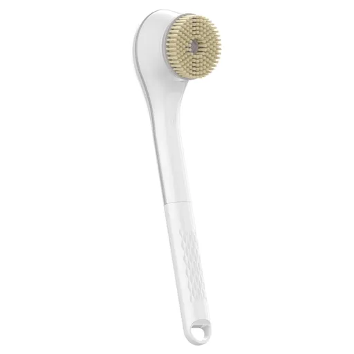 Rechargeable Auto Spinning Exfoliating Massage Body Cleansing Brush, Deep Cleansing,Body Brushes with 6 Brush Heads (White)