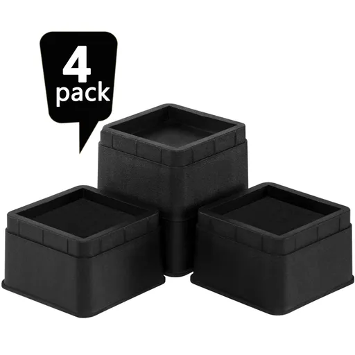 4pc Bed Risers inch Heavy Duty Furniture Risers for Sofas Table Couch Lift Height of Inches