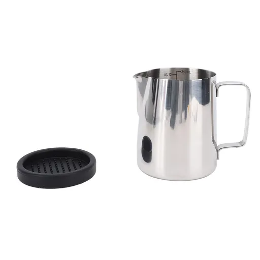 Latte Art Tools Set Milk Frother Cup with Latte Art Pen Coffee Tamper Tamping Mat 16 Coffee Stencils Spoon for Barista