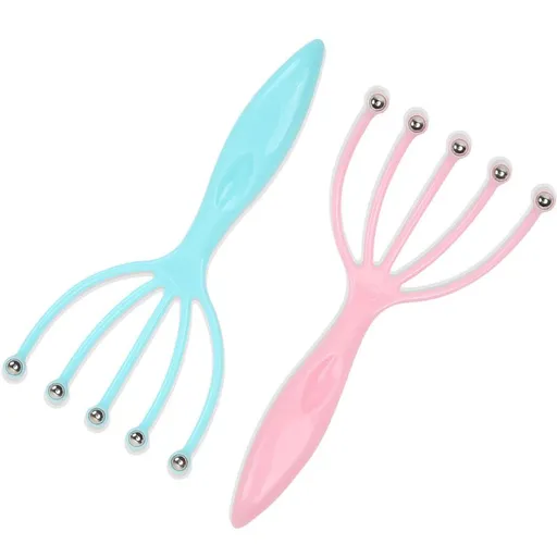 Protable Hand Held Head Massager for Deep Relaxation & Stress Reduction in The Office Home SPA Father's Day and Mother's (2-Pack)