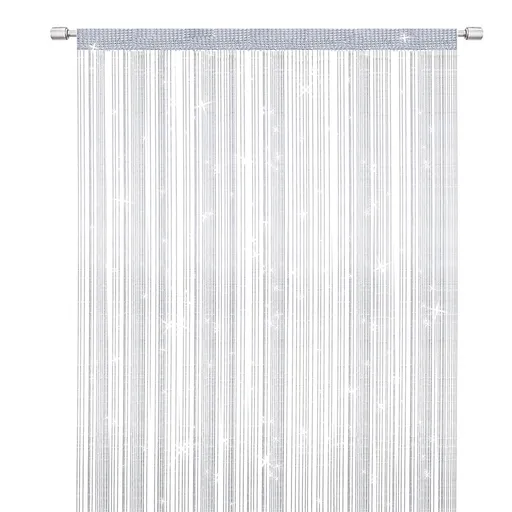 String Curtains Door Mosquito Net, Elegant Divider Tassel Curtain for Home Decor, Partition Curtain for Doors and Windows, White (100x200cm)