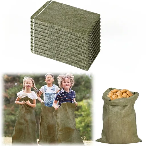 5 Pcs Potato Sack Race Bags, 24 x 40 inch Large Seed Sack for Adults Kids Outdoor Lawn Games, Outdoor Sports Games, Yard, Birthday, Family Reunion, Barbecue, Picnic, Storage