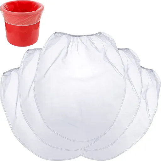 25 Pieces 5 Gallon Elastic Top Paint Strainer Bags White Fine Mesh Bag Paint Filter Bag Flow Nylon Mesh for Hydroponics