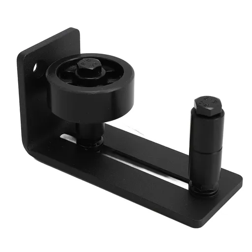 Sliding Barn Door Floor Guide Carbon Steel Adjustable Roller Flush Bottom Barn Door Floor Guide Stay Roller for Home Black