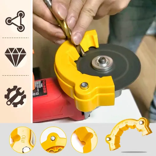 Drill Bit Sharpener, Grinding Attachment for Power Drills and Angle Grinders, Multi Size Tool for Restoring Old Drill Bits